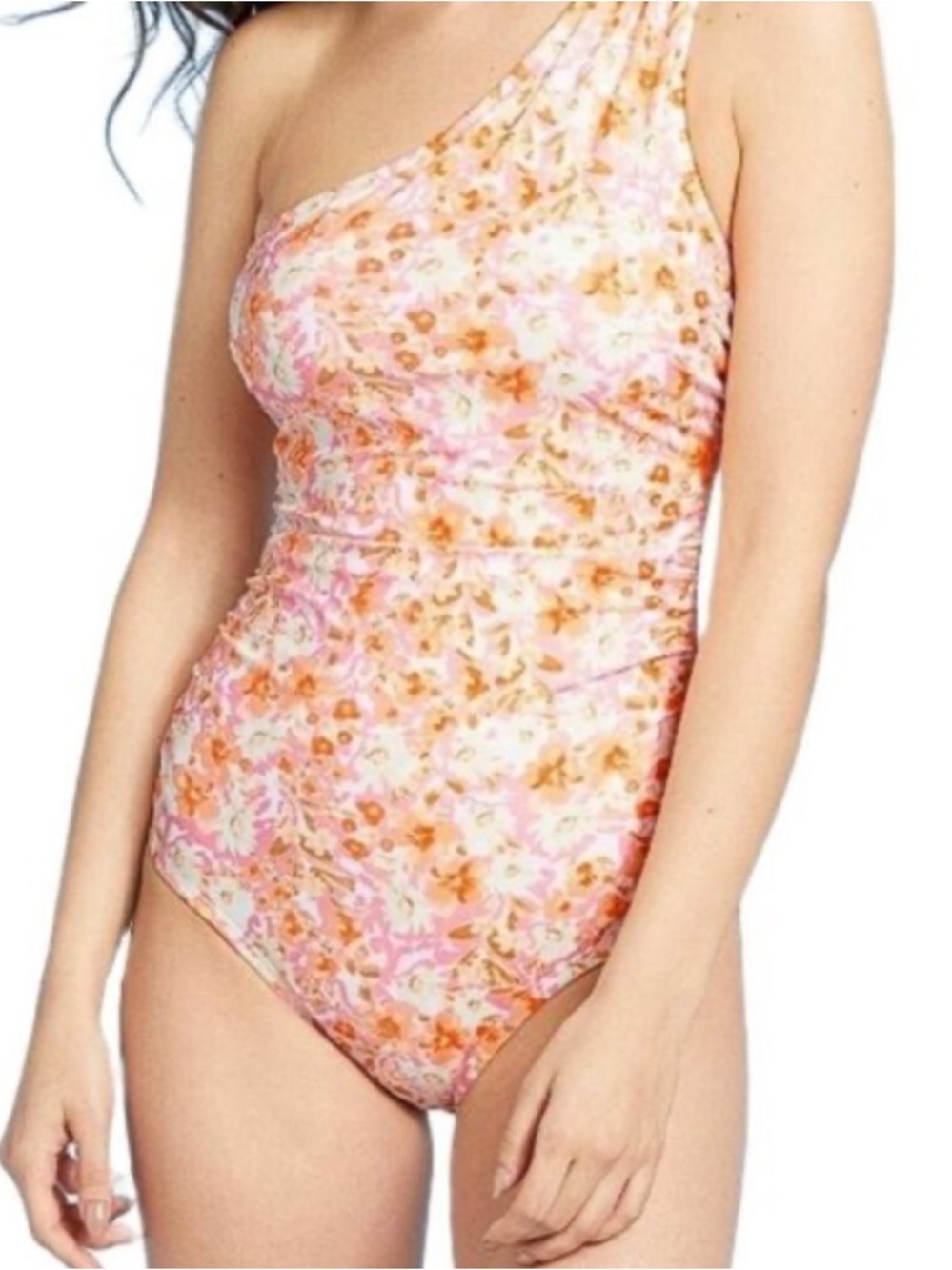 Kona Sol Floral One Piece Swimsuit Sz L